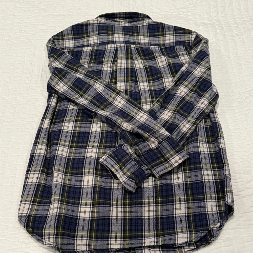 Kids Ralph Lauren Navy and White Plaid Shirt